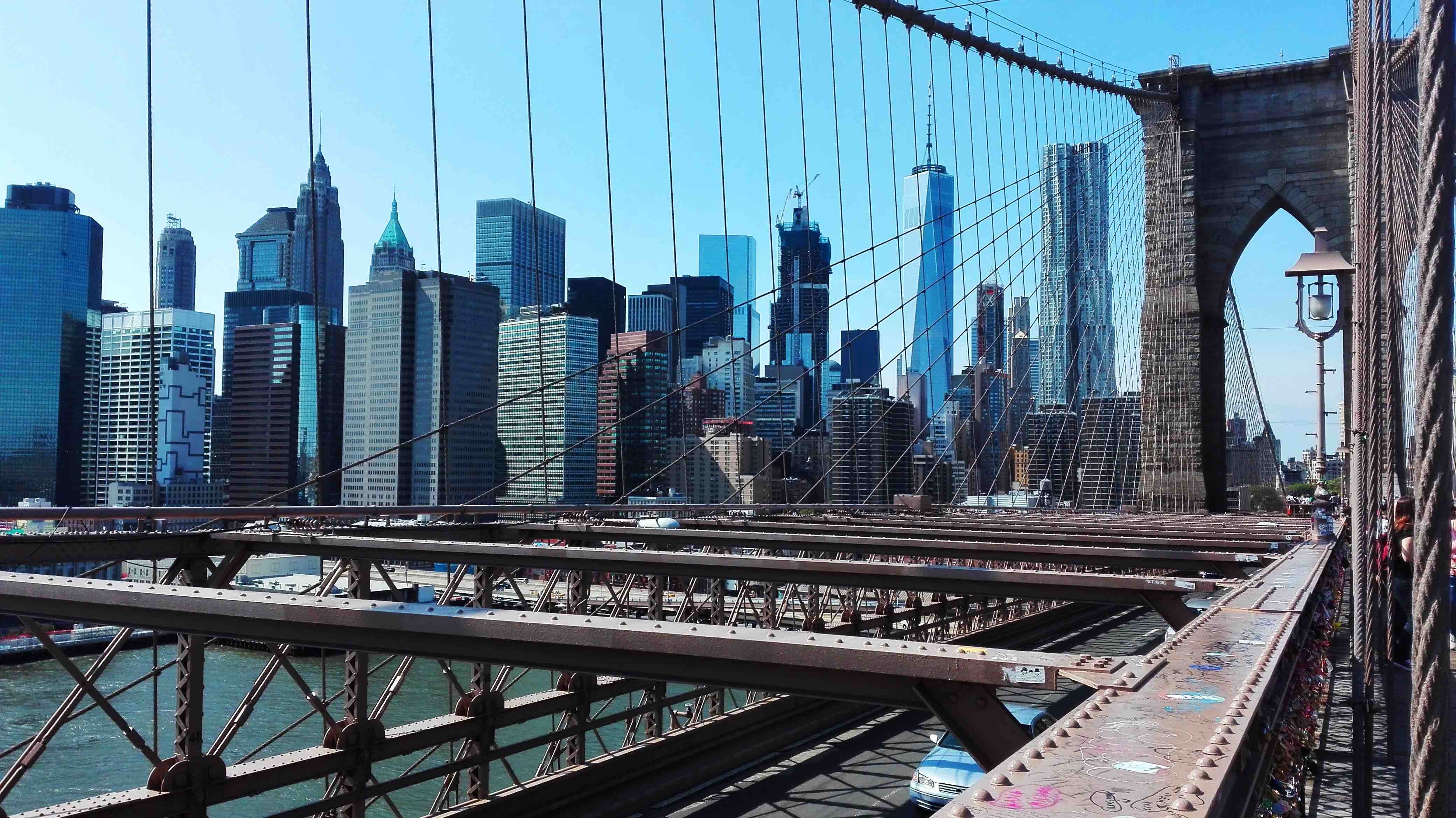 Manhattan view from Brooklyn Bridge